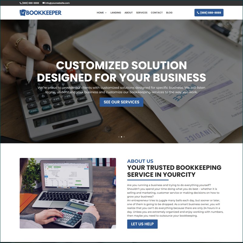 Free Bookkeeper Website With Hosting
