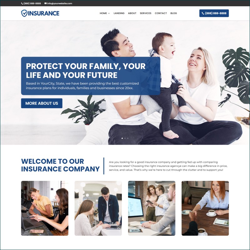 Free Insurance Website With Hosting