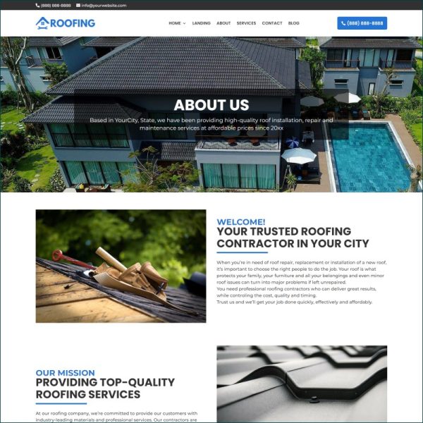 Roofing Website With Hosting