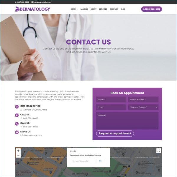 Dermatologist Website