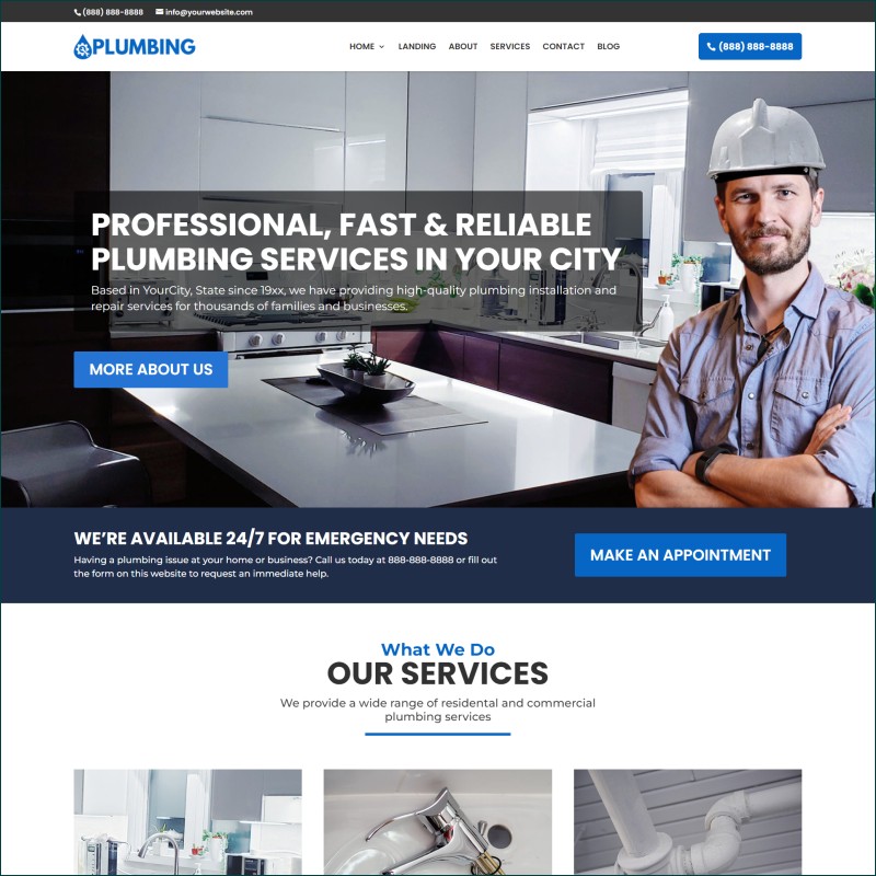 Free Plumber Website With Hosting