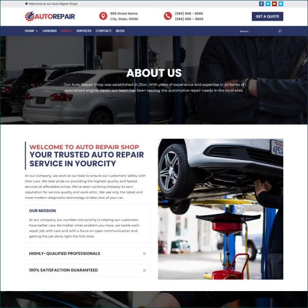 auto repair website