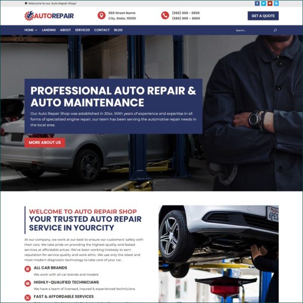 auto repair website