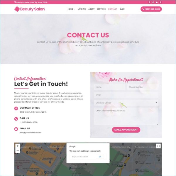 Beauty Salon Website