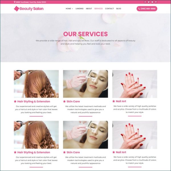 Beauty Salon Website