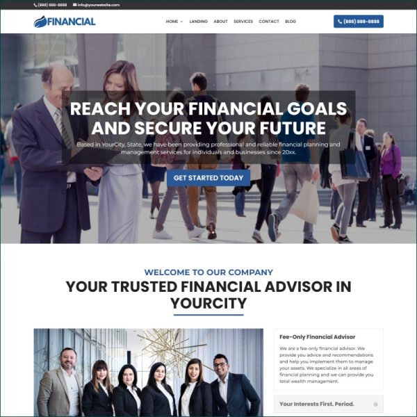 Financial Advisor Website